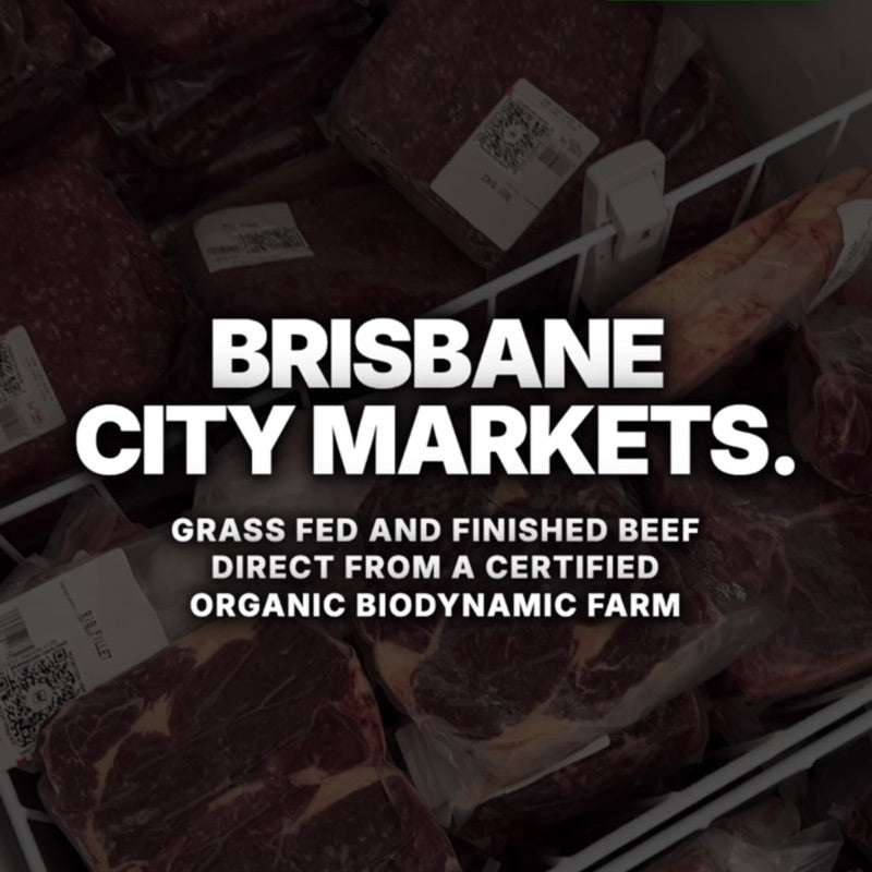 Hello @brisbanecitymarkets 🥩 🤠Grass fed and finished beef direct from @burnhamgrazing, a certified organic
