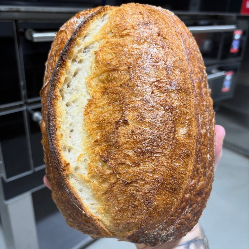Austin Baking Co organic white sourdough, baked in Newstead
