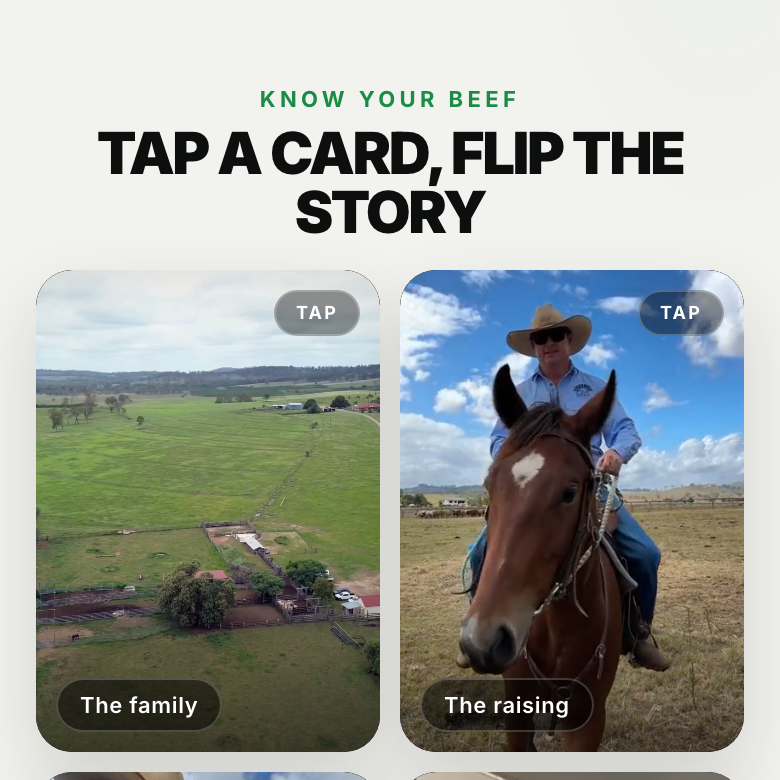 The Esk Beef page on a phone